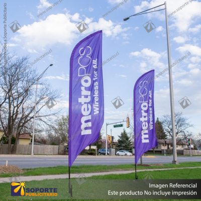 MASTIL CURVO VELA ALUMINIO 420*90 CMS PARA BANDERA PUBLICITARIA