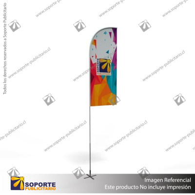 MASTIL CURVO VELA ALUMINIO 420*90 CMS PARA BANDERA PUBLICITARIA
