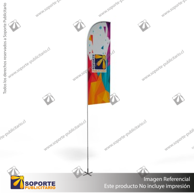 MASTIL CURVO VELA ALUMINIO 520*100 CMS PARA BANDERA PUBLICITARIA