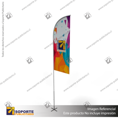 MASTIL CURVO VELA ALUMINIO 420*90 CMS PARA BANDERA PUBLICITARIA