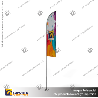 MASTIL CURVO VELA ALUMINIO 520*100 CMS PARA BANDERA PUBLICITARIA