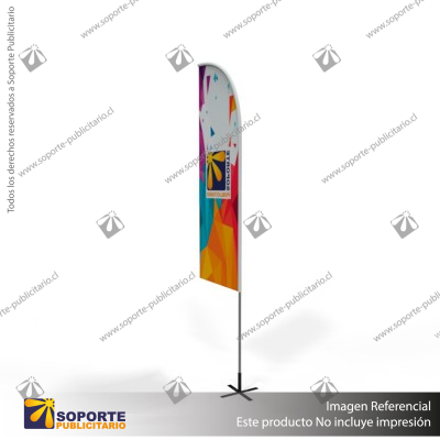 MASTIL CURVO VELA ALUMINIO 320*80 CMS PARA BANDERA PUBLICITARIA