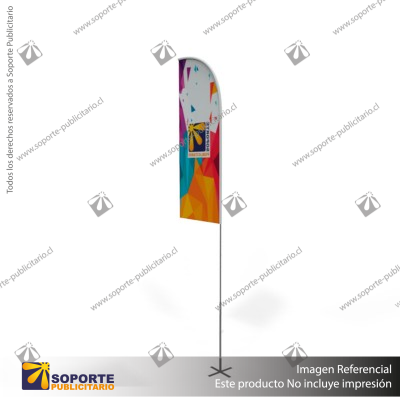 MASTIL CURVO VELA ALUMINIO 420*90 CMS PARA BANDERA PUBLICITARIA