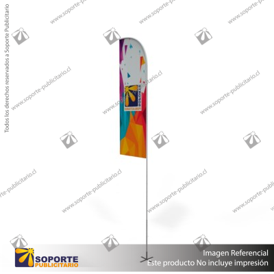 MASTIL CURVO VELA ALUMINIO 520*100 CMS PARA BANDERA PUBLICITARIA
