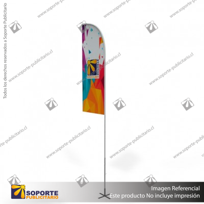 MASTIL CURVO VELA ALUMINIO 420*90 CMS PARA BANDERA PUBLICITARIA