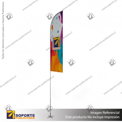 MASTIL CURVO VELA ALUMINIO 520*100 CMS PARA BANDERA PUBLICITARIA