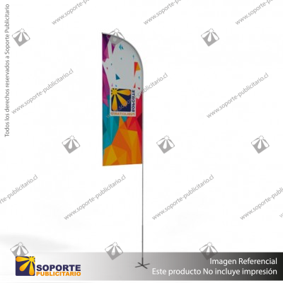 MASTIL CURVO VELA ALUMINIO 520*100 CMS PARA BANDERA PUBLICITARIA