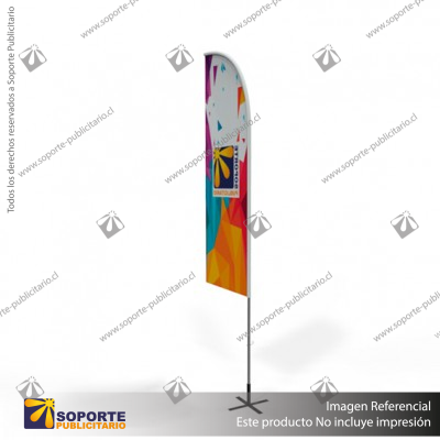MASTIL CURVO VELA ALUMINIO 320*80 CMS PARA BANDERA PUBLICITARIA