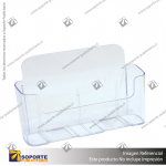 1-TIER LOW BACK 2-PCOKET HOLDER 1/3 A4 (W/DIVIER), CLEAR
