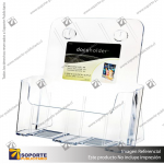 1-TIER WALL MOUNT HIGH BACK HOLDER (PORTRAIT) A4 CLEAR