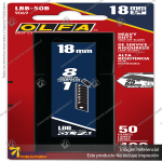 18MM LBB ULTRA-SHARP BLACK SNAP BLADE - 10, 50, OR 100 PACKS VARIATION: 50 PK