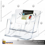 2-TIER WALL MOUNT HIGH BACK HOLDER (PORTRAIT) A5 CLEAR
