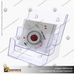 3-TIER WALL MOUNT HIGH BACK HOLDER (PORTRAIT) A5 CLEAR