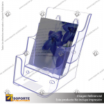 3-TIER WALL MOUNT HIGH BACK HOLDER (PORTRAIT)1/3 A4 CLEAR