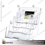 4-TIER WALL MOUNT HIGH BACK HOLDER (PORTRAIT) A5 CLEAR