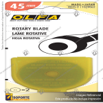 45MM TUNGSTEN STEEL ROTARY BLADE - 1, 2, 5, OR 10 PACKS VARIATION: RB45-5