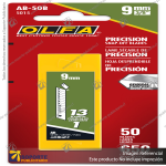 9MM AB SILVER SNAP BLADES - 5, 10 OR 50 PACK VARIATION: AB-50B