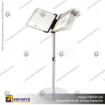 A4 MENU BOOK FLOOR STAND WITH CHORME EXTENSION POLE
