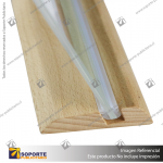 A5 CLEAR SIGN HOLDER WITH WOODEN BASE TABLE PLACE CARD STAND MENU NUMBER DISPLAY HOLDER