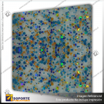 ACRILICO GLITTER CONFETTI DOTS BLUE GOLD