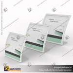 ANTI-GLARE CURVED SIGN HOLDER A5 WHITE