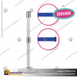 ARRIENDO DIARIO POSTE CROMADO CON DOBLE CINTA RETRACTIL AZUL