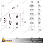 B – NAVE CENTRAL 2 – GONDOLA CENTRAL 1430X2740X700