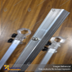 BARRA ALUMINIO MEDIA PARED CON CONECTOR