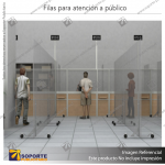 BIOMBO SEPARADOR AMBIENTES PA 10 MM SIN MARCO 105*200 CMS TRANSPARENTE CON RUEDAS