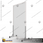 BIOMBO SEPARADOR AMBIENTES PA 6 MM CON MARCO PVC 105*200 CMS TRANSPARENTE CON RUEDAS