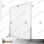 BIOMBO SEPARADOR AMBIENTES PA 6 MM CON MARCO PVC 105*200 CMS TRANSPARENTE CON TOPES REGULABLES