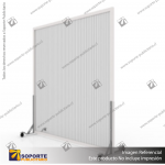 BIOMBO SEPARADOR AMBIENTES PA 6 MM CON MARCO PVC 210*200 CMS TRANSPARENTE CON RUEDAS