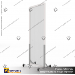 BIOMBO SEPARADOR AMBIENTES PA 6 MM CON MARCO PVC 70*200 CMS COLOR OPAL CON RUEDAS