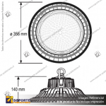 BRAZO METALICO L45 CM DIAMETRO 48MM COLOR NEGRO PARA ANCLAJE DE LUMINARIA SOLAR
