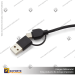 CABLE 3 EN 1 BAMBOO/NEGRO/NEGRO