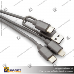 CABLE 3 EN 1 RYZE/GRIS CLARO/GRIS CLARO