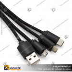 CABLE 3 EN 1 VERSAL/NEGRO/NEGRO