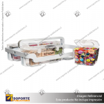 CADDY ORGANIZER INCLUDES WHITE FRAME AND THREE CLEAR CONTAINERS (1XS, 1XM, 1XL)