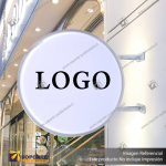 CAJA DE LUZ CIRCULAR DOBLE GRAFICA DIAMETRO 60 CMS PARA MURO