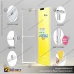 CAJA DE LUZ PERFIL ALUMINIO 6.5 CMS GRAFICA DOBLE 100*200 CMS ILUMINACION LED