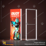 CAJA DE LUZ PERFIL ALUMINIO 6.5 CMS GRAFICA DOBLE 100*200 CMS ILUMINACION LED