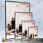 CAJA DE LUZ VIDRIO TEMPLADO BORDE GRIS FORMATO A1 (59.4*84.1 CMS)