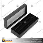 CAJA PARA 2 LAPICES/NEGRO/NEGRO