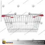 CANASTO METAL CON MANILLAS PARA COMPRAS 22L