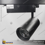 CANNES - FOCO LED TRACK LIGHT TRIFASICO COB 30W 3000K NEGRO 24