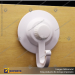 CHUPON CON GANCHO PLASTICO BLANCO