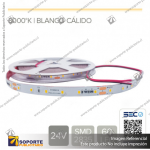 CINTA LED 13.2W 24V 60L CALIDO (ROLLO 5 MTS)