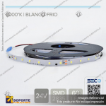 CINTA LED 4.8W 24V 60L BLANCO FRIO (ROLLO 10 MTS)