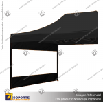 COBERTOR LATERAL CON VENTANA PARA TOLDO 3 METROS COLOR NEGRO 