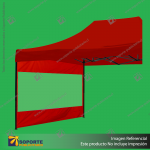 COBERTOR LATERAL CON VENTANA PARA TOLDO 3 METROS COLOR ROJO 